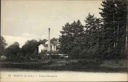 Ak Bligny Essonne, Usine et Buanderie