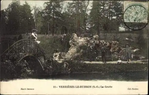 Ak Verrières le Buisson Essonne, La Grotte