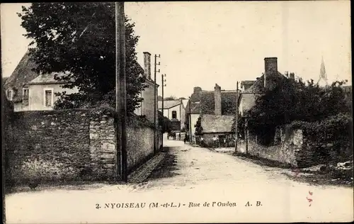 Ak Nyoiseau Maine et Loire, Rue de l'Oudon