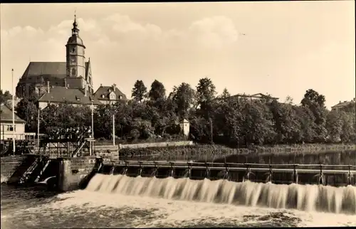 Ak Penig in Sachsen, Am Wehr, Kirche