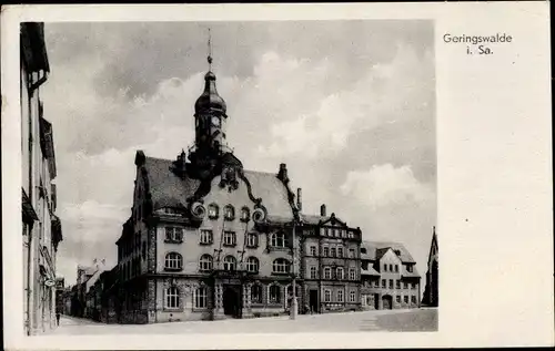 Ak Geringswalde Sachsen, Dorfpartie, Rathaus