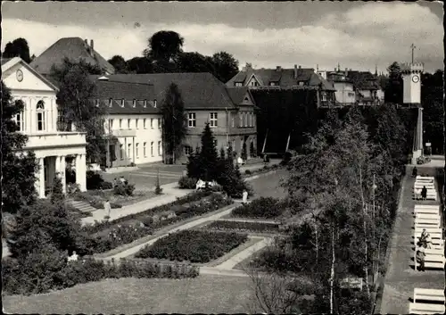 Ak Bad Salzuflen im Kreis Lippe, Rosengarten, Inhalatorium, Gradierwerk, Badehäuser