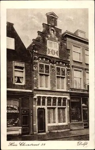 Ak Delft Südholland Niederlande, Huis Choorstraat 54