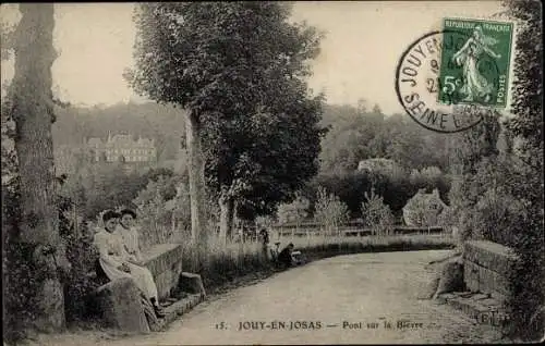 Ak Jouy en Josas Yvelines, Pont sur la Bievre