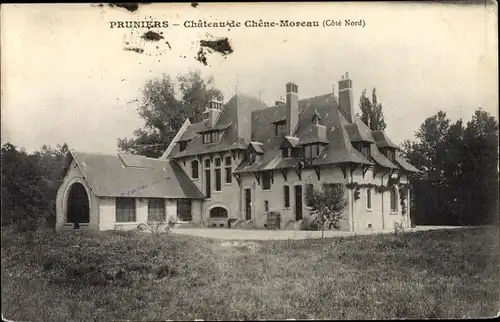 Ak Pruniers Loir et Cher, Le chateau de Chene Moreau, cote nord