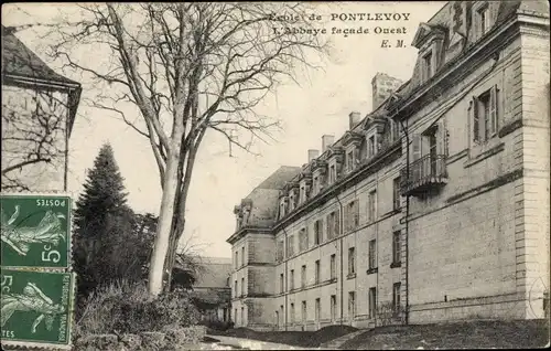 Ak Pontlevoy Loir et Cher, L'Abbaye facade Ouest