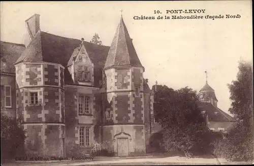 Ak Pontlevoy Loir et Cher, Chateau de la Mahoudiere, facade nord