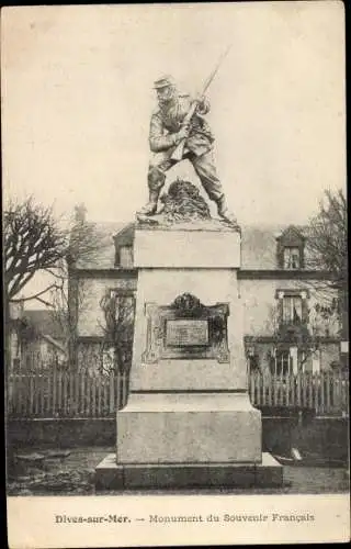 Ak Dives sur Mer Calvados, Monument du Souvenir Francais