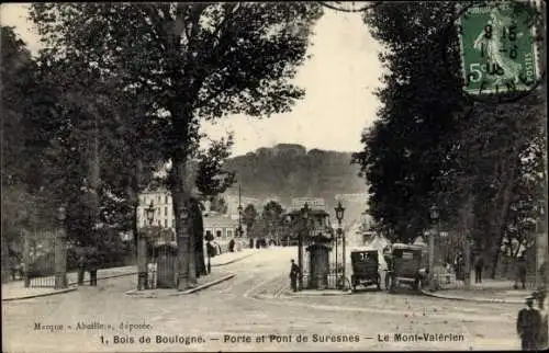 Ak Suresnes Hauts de Seine, Port et Pont, Le Mont Valérien