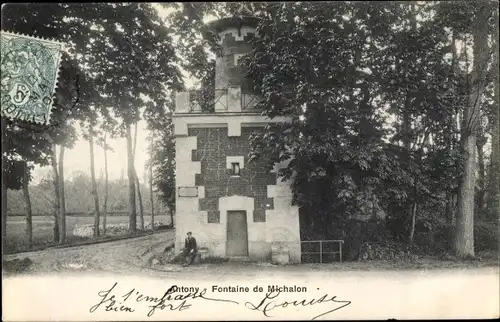 Ak Antony Hauts-de-Seine, Fontaine de Michalon