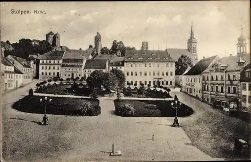 Ak Stolpen Sachsen, Marktplatz