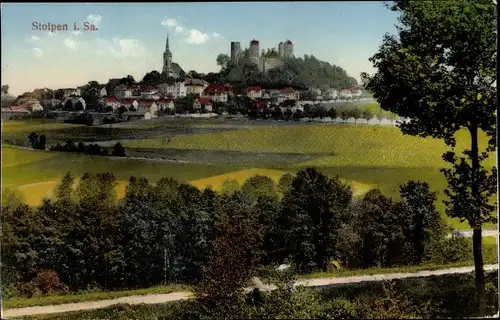 Ak Stolpen in Sachsen, Panorama