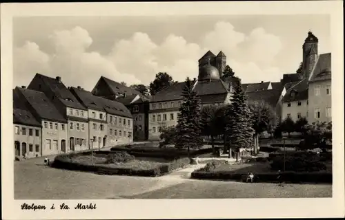 Ak Stolpen in Sachsen, Markt