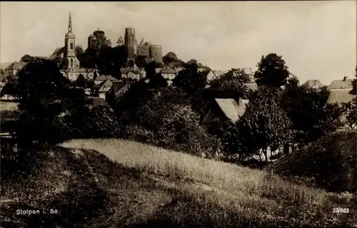 Ak Stolpen in Sachsen, Panorama