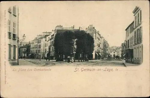 Ak Saint Germain en Laye Yvelines, La Place des Combattans