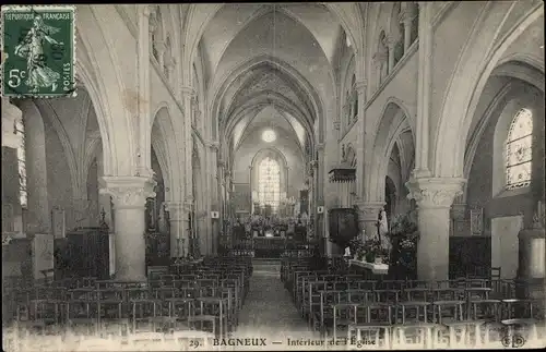 Ak Bagneux Hauts de Seine, Kircheninneres