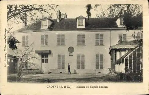 Ak Crosne Essonne, Maison ou naquit Boileau