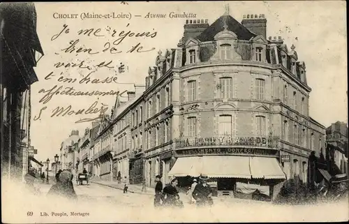 Ak Cholet Maine et Loire, Avenue Gambetta