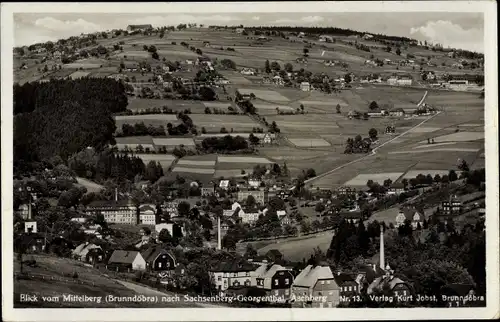 Ak Brunndöbra Klingenthal im Vogtland Sachsen, Blick vom Mittelberg