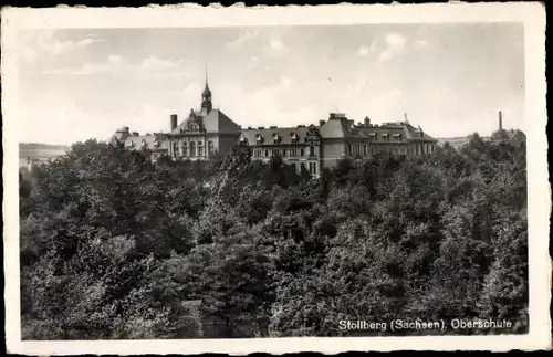 Ak Stollberg Erzgebirge, Oberschule