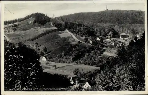 Ak Detmold am Teutoburger Wald, Hermannsdenkmal mit Umgebung, Luftbild