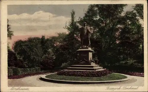Ak Nordhausen am Harz, Bismarck Denkmal