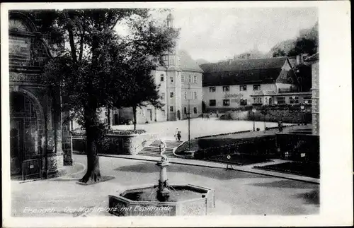 Ak Lutherstadt Eisenach in Thüringen, Marktplatz mit Esplanade