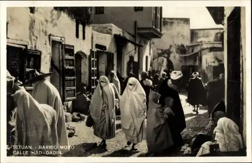 Ak Tetuan Tétouan Marokko, Barrio Moro, Calle Had Dadin