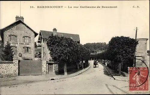 Ak Hardricourt en Yvelines, La rue Guillaume de Beaumont