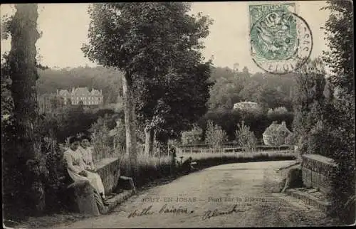 Ak Jouy en Josas Yvelines, Pont sur la Bievre