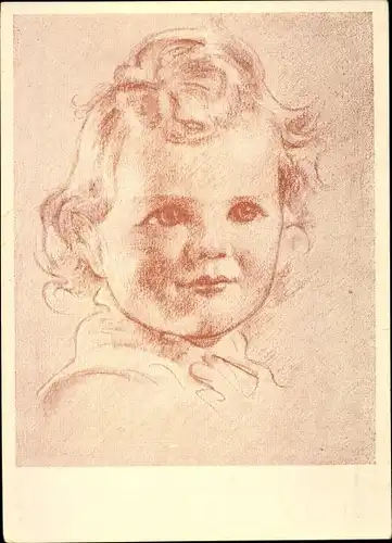 Künstler Ak Köhler, H., E., Kinderportrait, Gemalt