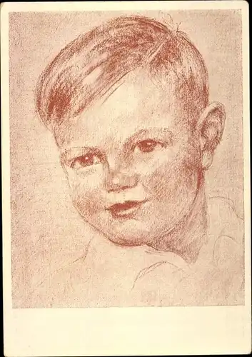 Künstler Ak Köhler, H., E., Kinderportrait, Gemalt