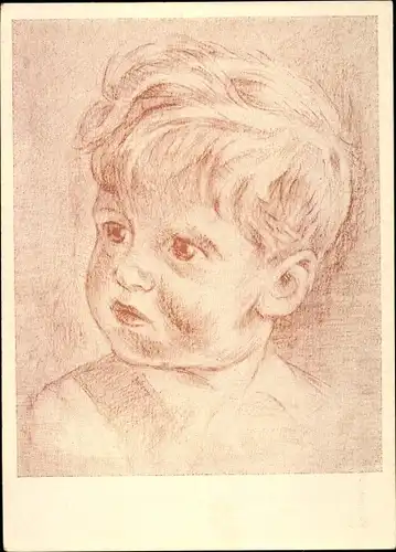 Künstler Ak Köhler, H., E., Kinderportrait, Gemalt