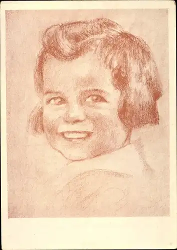 Künstler Ak Köhler, H., E., Kinderportrait, Gemalt