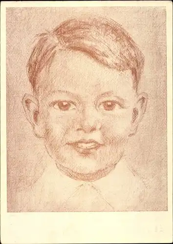 Künstler Ak Köhler, H., E., Kinderportrait, Gemalt