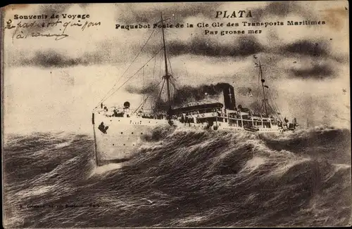 Ak Paquebot SS Plata, Dampfschiff, SGTM