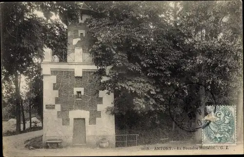 Ak Antony Hauts-de-Seine, La Fontaine Michalon