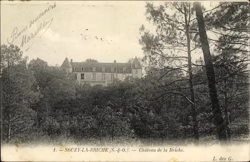 Ak Souzy la Briche Essonne, Chateau de la Briche