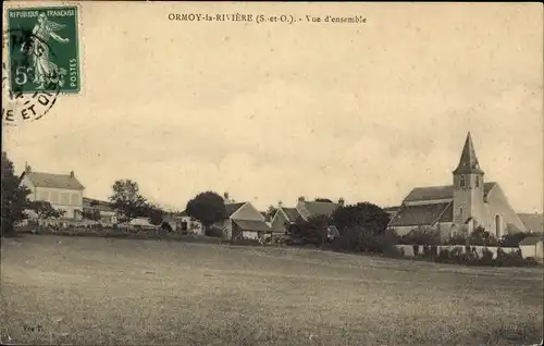 Ak Ormoy la Rivière Essonnes, Vue d'ensemble
