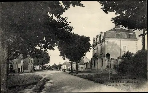 Ak Pellouailles les Vignes Maine et Loire, Avenue de la Gare