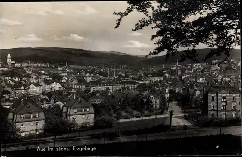 Ak Aue im Erzgebirge Sachsen, Gesamtansicht