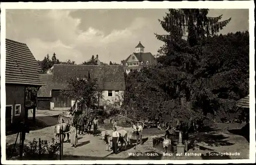 Ak Waldhilsbach Neckargemünd am Neckar, Rathaus, Schulgebäude