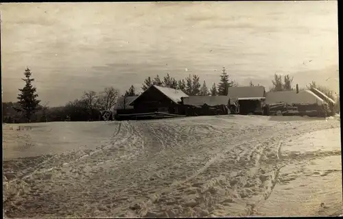 Ak Dorf im Winter, Winterpartie