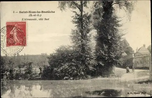 Ak Saint Nom la Bretèche Yvelines, L'Abreuvoir, cote Sud