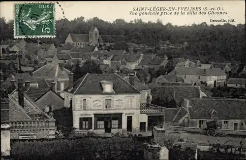 Ak Saint Leger en Yvelines, Vue generale prise de la villa des Glicynes