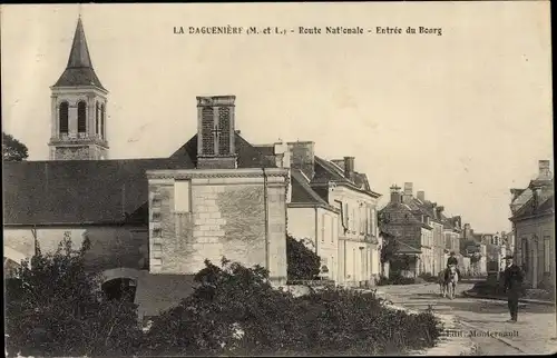 Ak La Daguenière Maine et Loire, Route Nationale, Entrée du Bourg