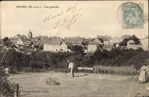 Ak Denée Maine et Loire, Gesamtansicht