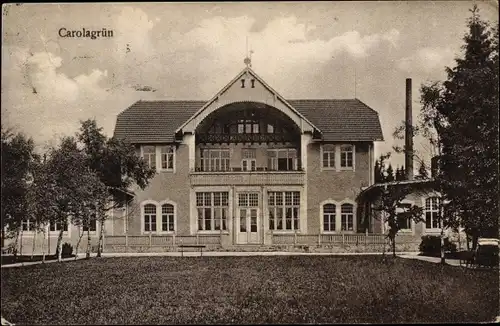 Ak Carolagrün Auerbach, Blick auf Kurhaus