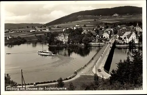 Ak Saalburg Ebersdorf Thüringen, Stausee der Saaletalsperre