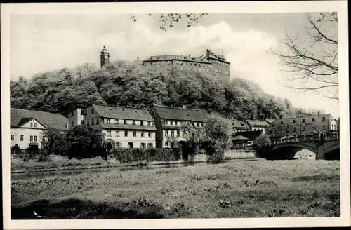 Ak Greiz im Vogtland, An der Heinrichsbrücke